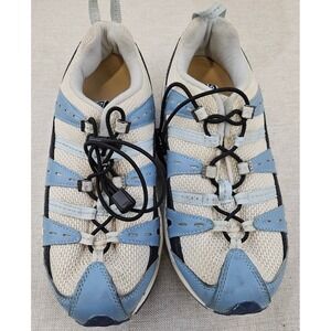 Dr Comfort DRC Walking Shoes Women's 8W Beige‎ Blue Lace Up Athletic Sneaker
